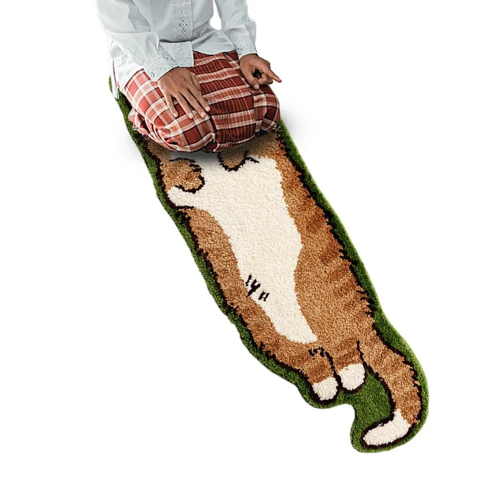 40x120cm Kawaii Cat Shaped Rug Carpet Irregular Soft... From Homepro15 ...