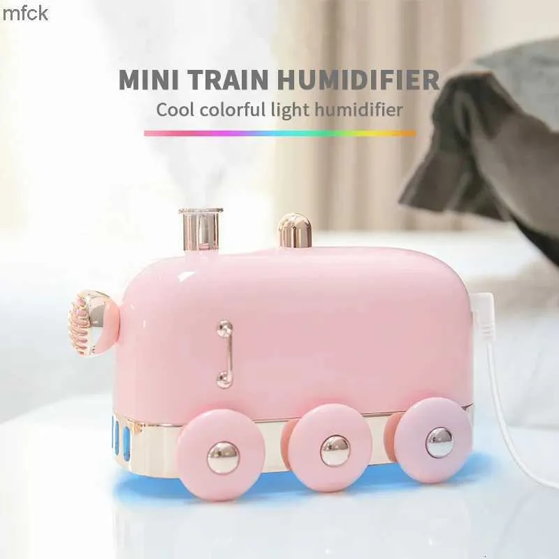 المرطب Mini Train Train Aultrasonic Air Midifier 300ml Retro Web Celebrity USB Air Air Diffuser Offuser Home Home Diffuser Fogger