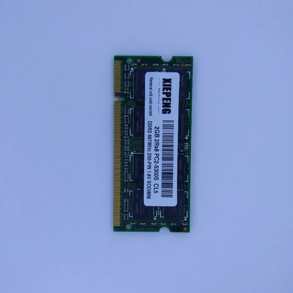 Rams Laptop Memory 2GB 2RX8 PC25300S 667MHz DDR2 RAM 2G 667 MHz PC2 5300 SODIMM FÖR HP NX6320 V3000 6515B 6910P V3009 V3400 Notebook