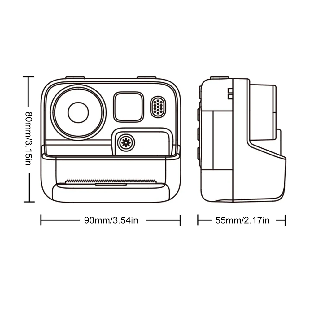 48MP Kids Instant Print Camera: Zero-Ink Thermal Printing for Endless ...