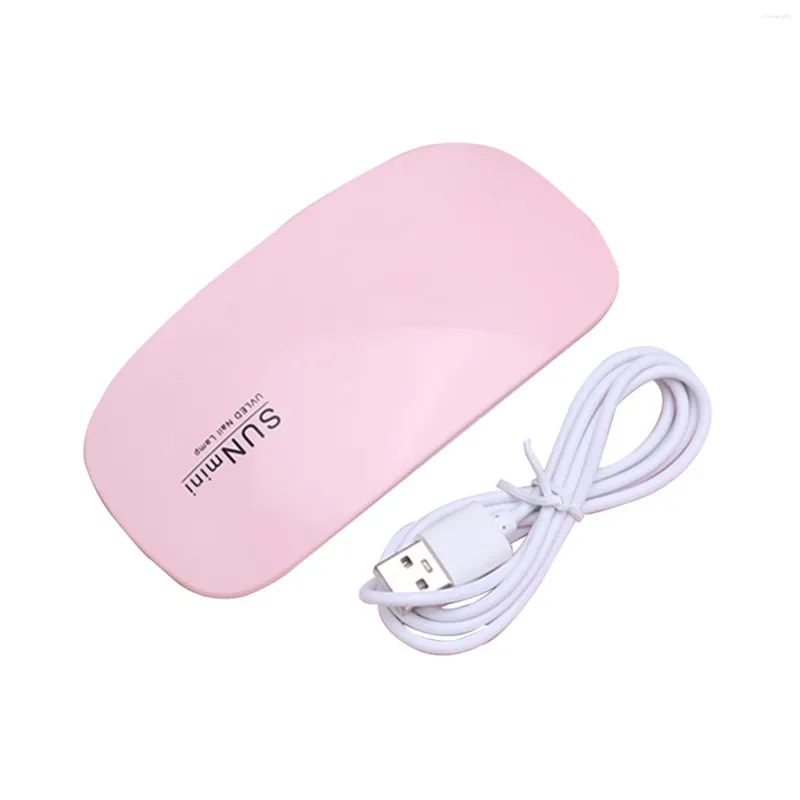Nageldrogers fosun uv led droger mini lamp draagbaar uitharding lampet voor gel polish 6w (roze) klein formaat met USB -kabel alle Na