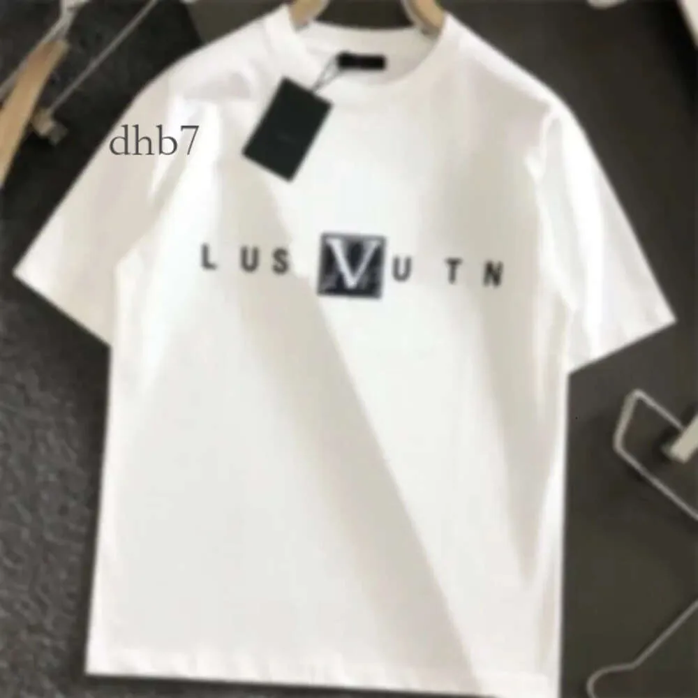 camisa de vutção de louies vutção masculina camisetas de designer de designer de designer preto letra vermelha camisetas impressas de manga curta designer de marca