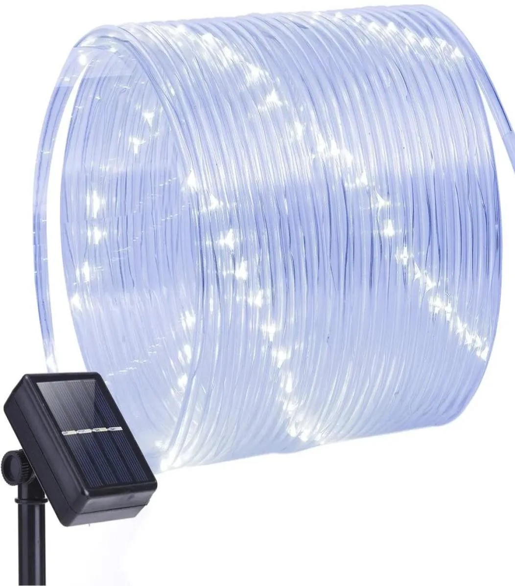 50 100 LEDS SOLAR GARDING LUMIÈRES PUILLE CORDE TUBE STRING LUMINE