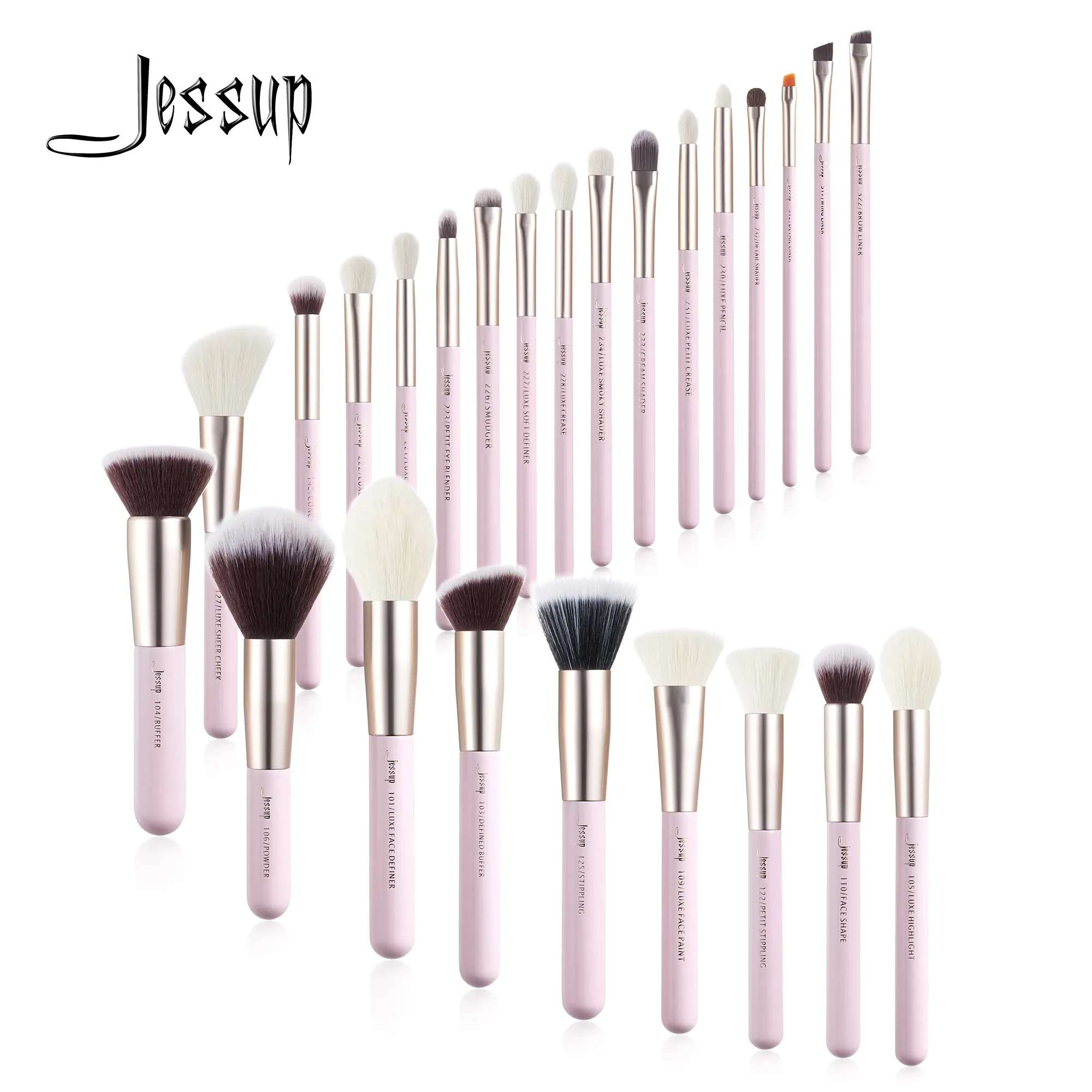 Shadow Jessup Professional Makeup Brushes Set 25pcs Powder Foundation Foundation Falkadow Correcteur Blusher Brush Makeup Makeup Cosmetic Kits T290