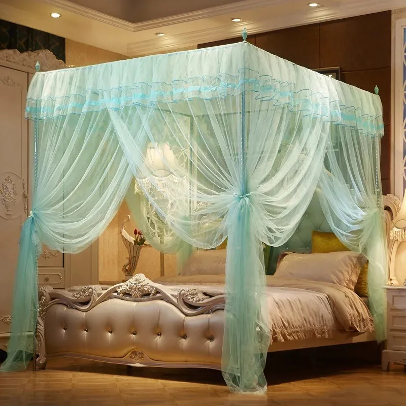 Mosquito Net Canopy Bed Blanc Romantique Princesse rideau litière Netting 240407