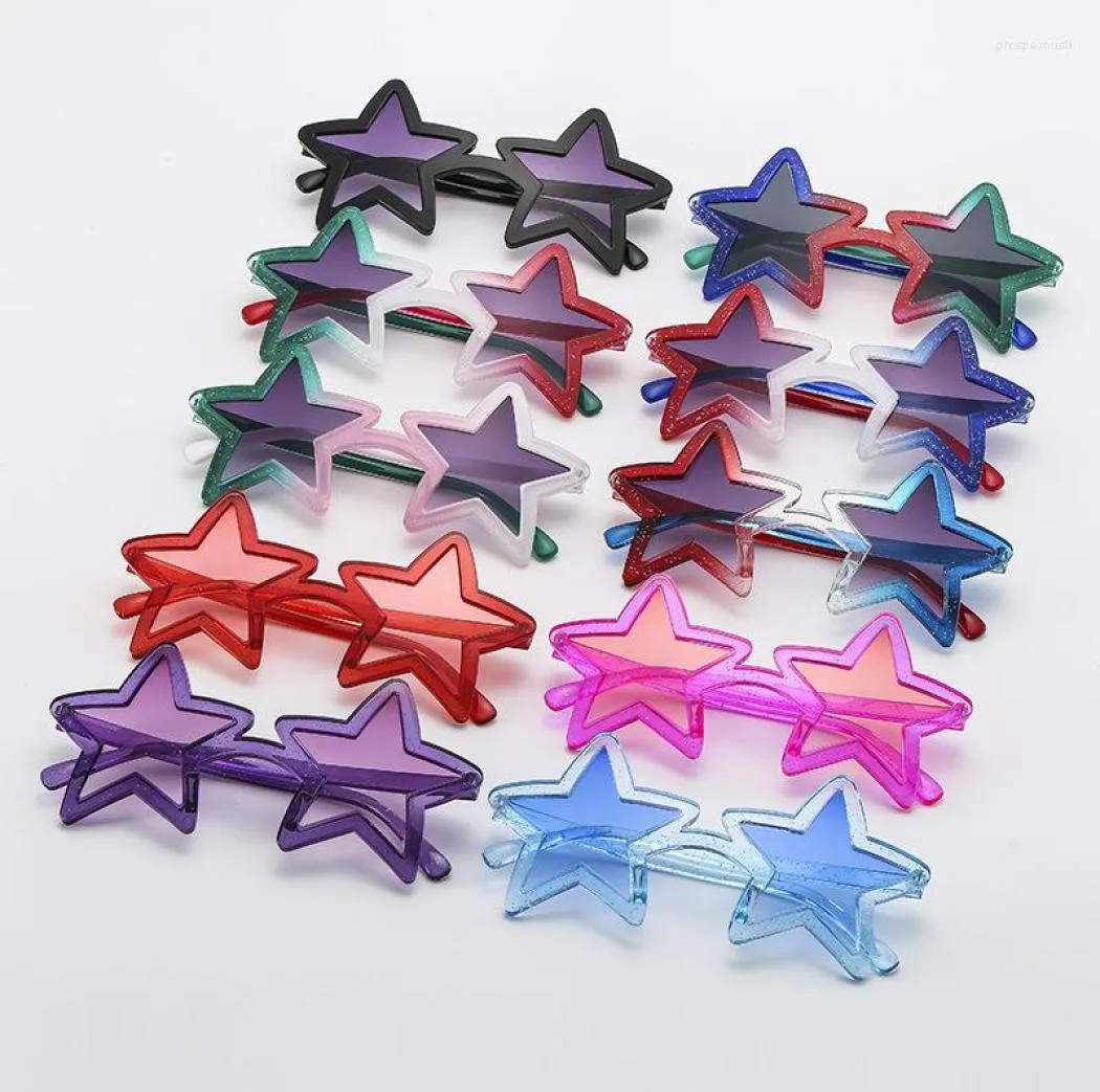 Sunglasses 2022 Fashion Personalized Five Pointed Star Trend Party Beach Funny Multicolor Glasses7115754