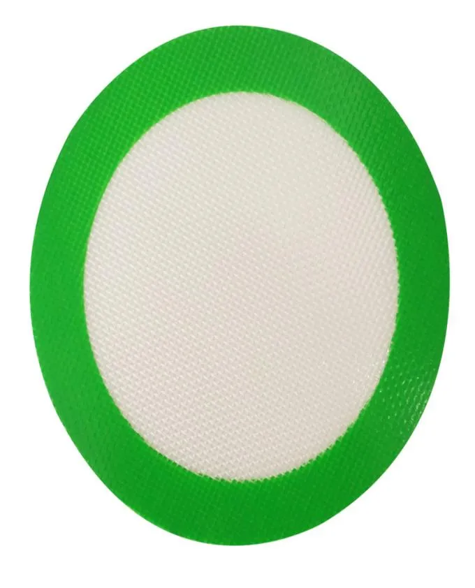 FDA Silicone Mat Green Round Silicone Mats Wax Nonstick Pads Silicone Mat Food Grade Baking Sheets Dabber Sheets Jars Dab Pad Baking 4166646