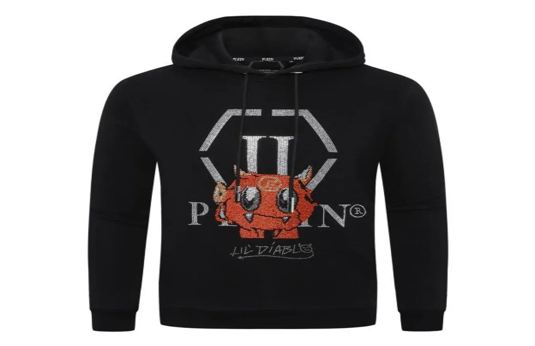 BEAR Brand Men's Hoodies & Sweatshirts Warm Thick Sweatshirt Hip-Hop Loose Characteristic Personality PP Skull Pullover Rhine Luxury Men's Hoodie 211661076825