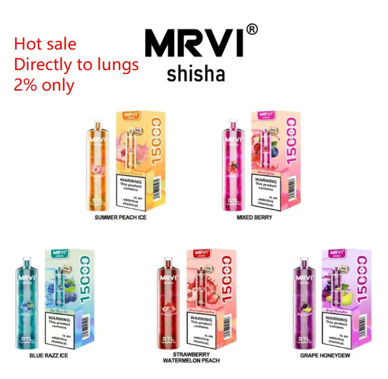 Puff Original Shisha Mrvi Shisha Puff 15k Vape VAPE Monouscarsi usa e ge-sigarette VAPES 24ml Mesh Coild DTL DEVISIONE E-sigarette all'ingrosso