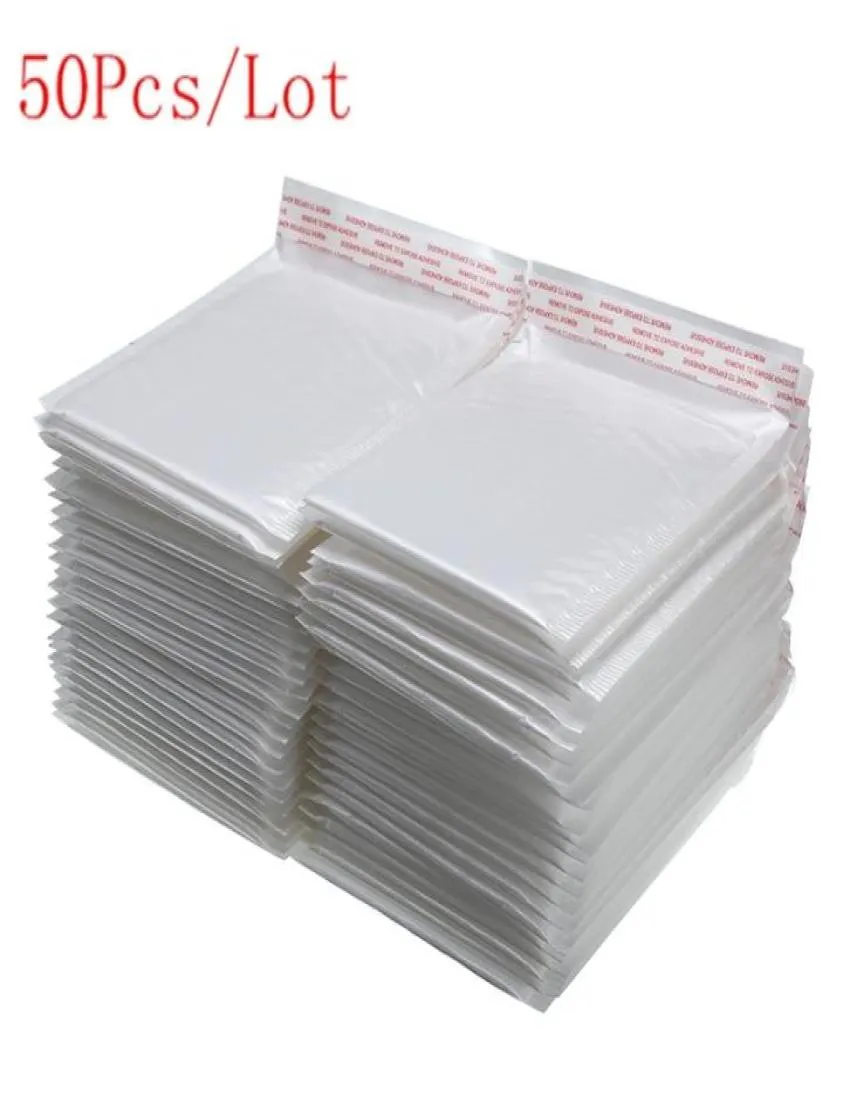 50 PCSlot White Foam Envelope Mailing Bag Olika specifikationer Bubble Mailers POLLED HUELLOPE MAILING BAG8849714