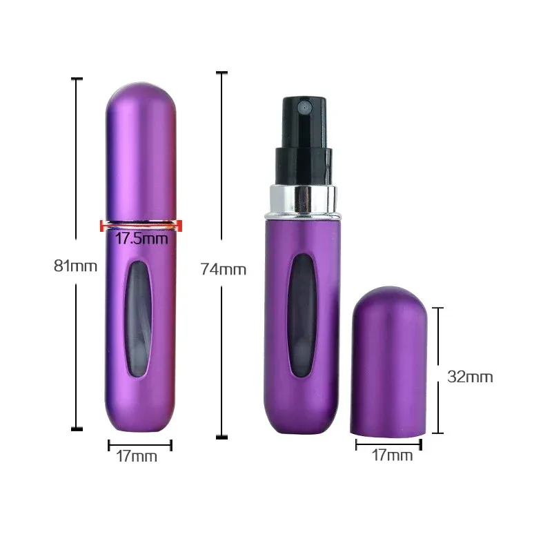 Portable 5ml Mini Refillable Perfume Bottle Spray Empty Bottle Atomizer ...