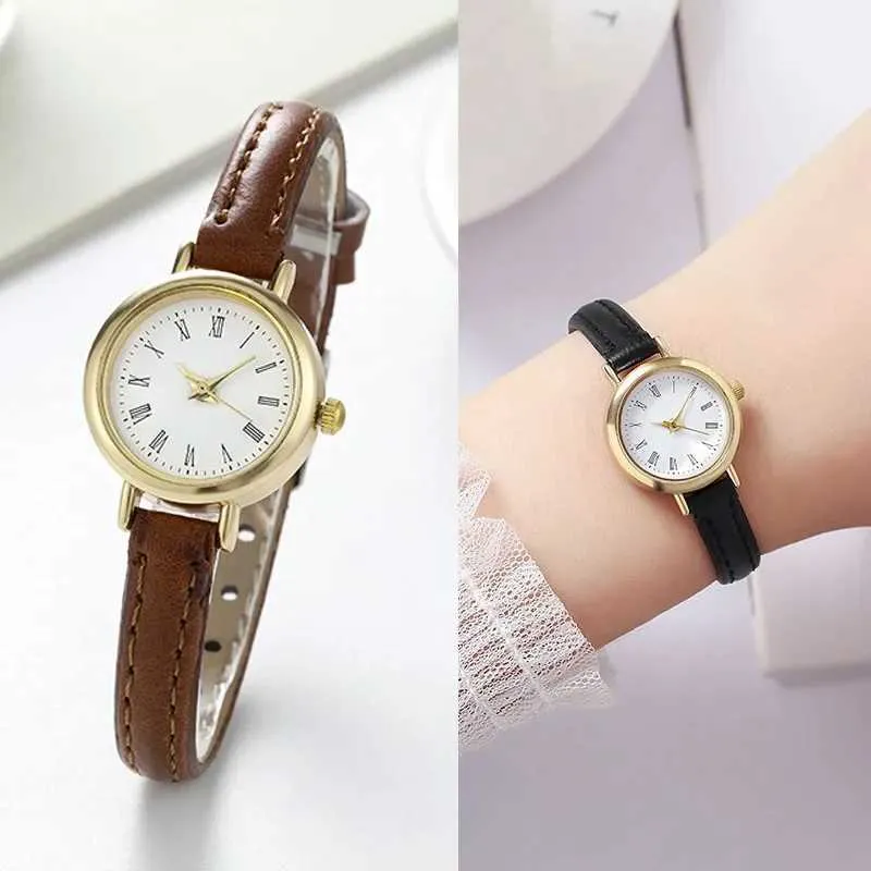 Womens Watch‎ Brown Leather Band Round Case Analog Display Casual Wristwatch Womens Watch Brown Leather Band Round Case Analog Display  main image 4