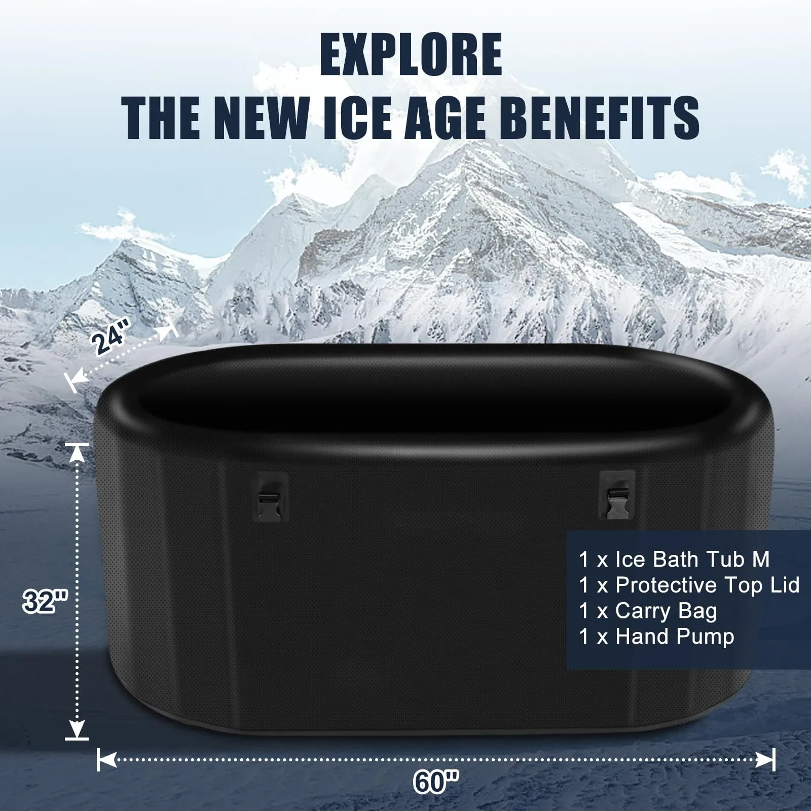 thumbnail image 2 of KPAIDA Cold Plunge Tub XXL Ice Bath Tub For Athletes, Water Chiller Compatible, Inflatable Ice 2 of 11
