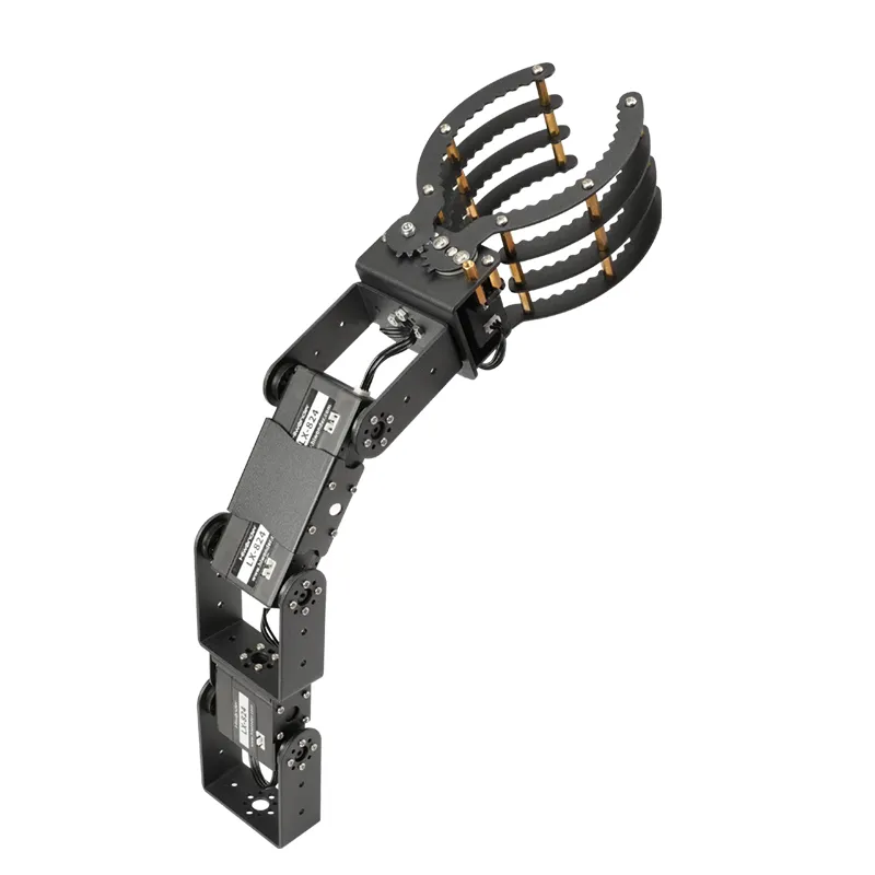 New 4 DOF Aluminium Robot Arm Clamp Claw Mount – DIY Robotics Kit