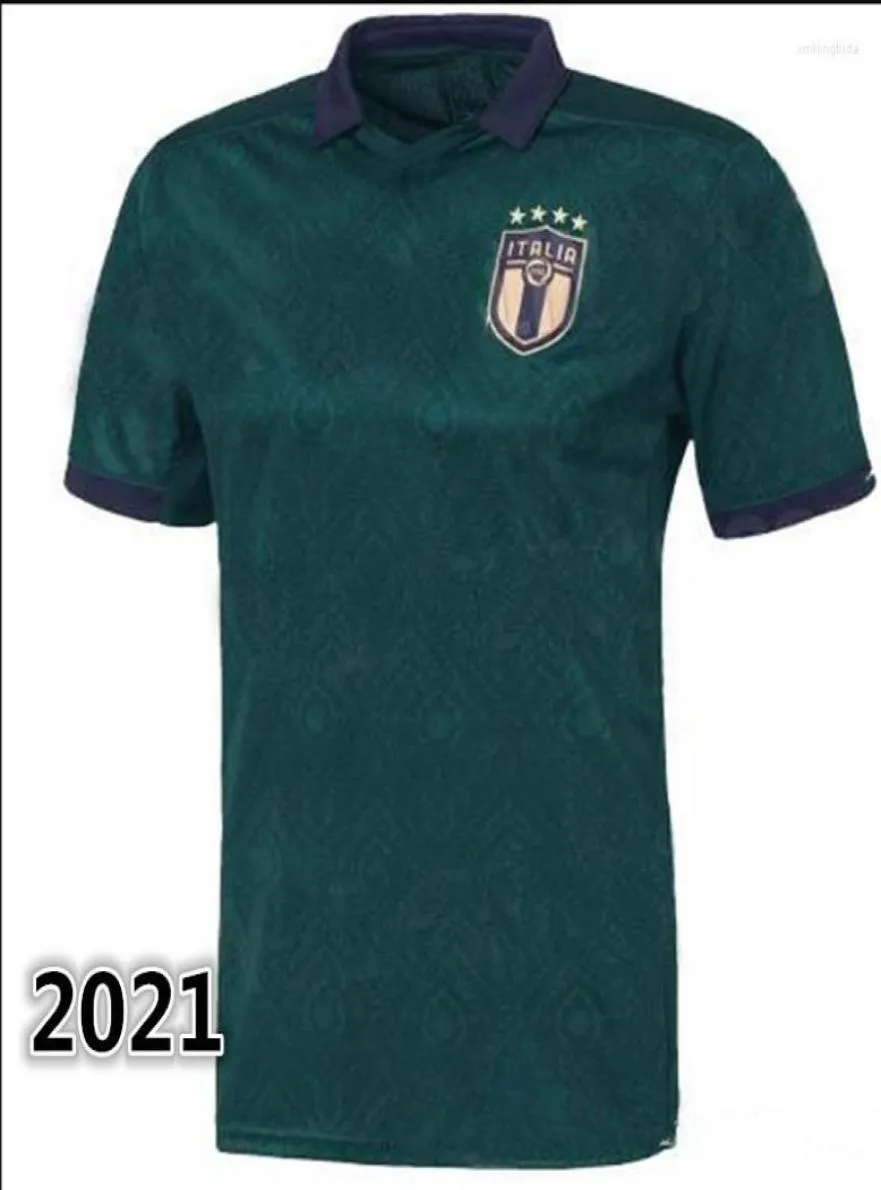 Men039s T Koszulki Najwyższa jakość trzeciego domu koszula 20 21 Włochy Chiellini Insigne Immobile Totti Pirlo Belotti Bonocci Verratti9730340