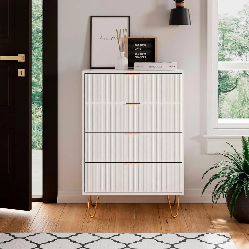 4 Drawer Dresser Chest with Metal Legs, Tall Storage Cabinet Organizer Unit  for Bedroom from Dhgate Bedroom Furniture - price 106.86
