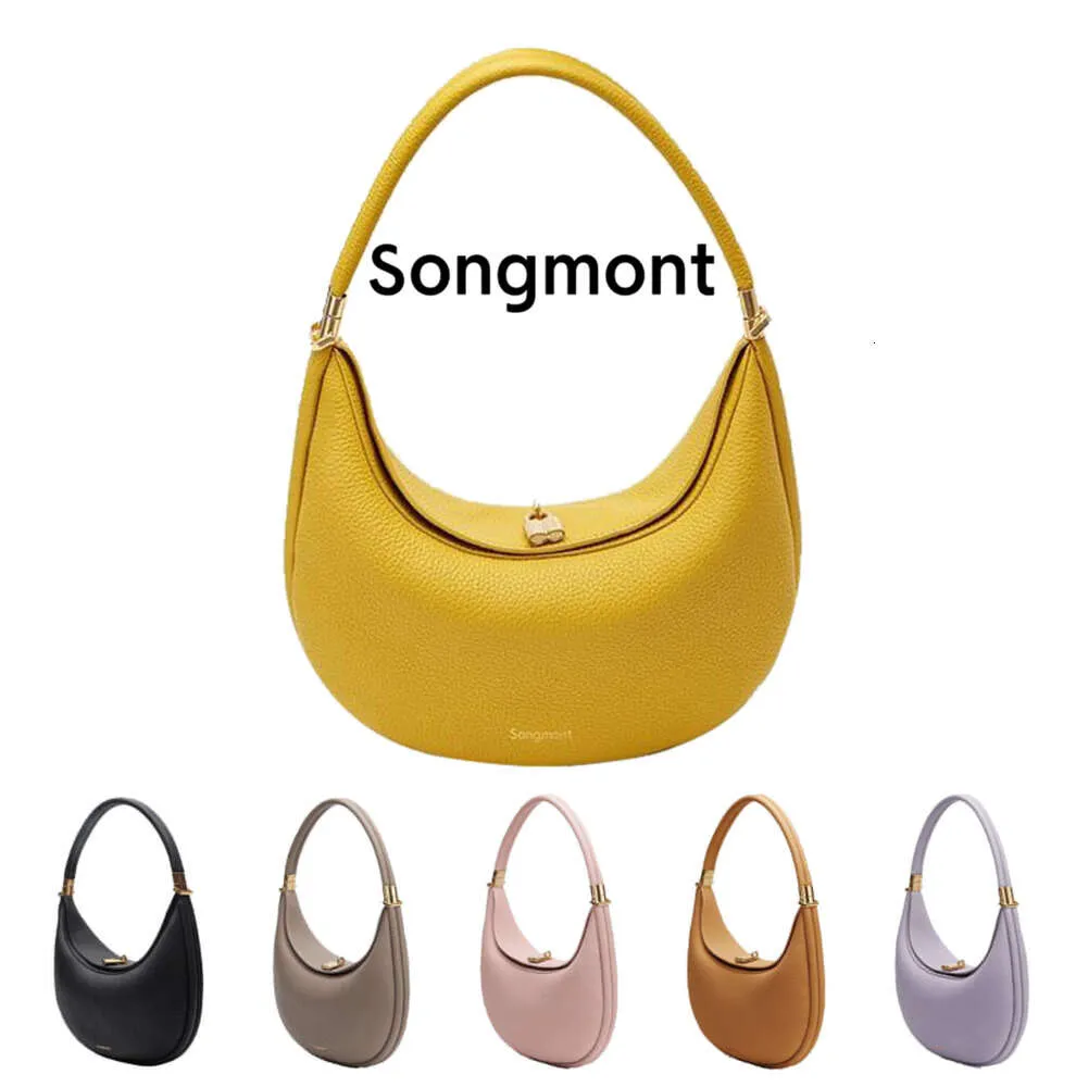 Moda Songmont Crescent Luna Designer Bag Strap Womens Mens Luxurys Bolsa Crossbody Half Moon Bags Totes Removíveis Sling Satchel Bolfskin Bag 467344