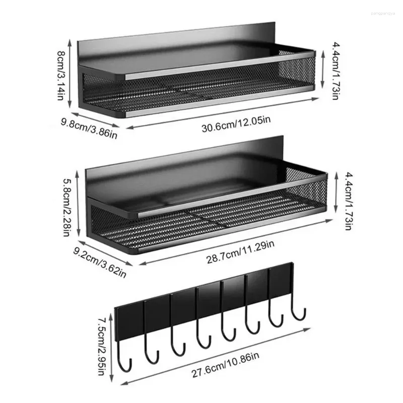 Armazenamento de cozinha pendurada em sucção magnética rack de temperamento móvel sem perfuração cesta de borda de malha moderna simples