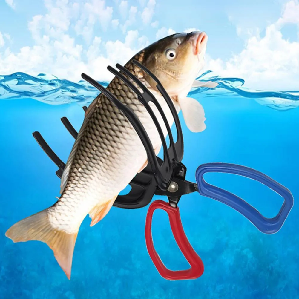 Fish Control Clamp 2/3 Claw Fish Gripper - Metal Fishing Pliers With Ergonomic Handle For Freshwater & Saltwater Fishing Fish Stringer