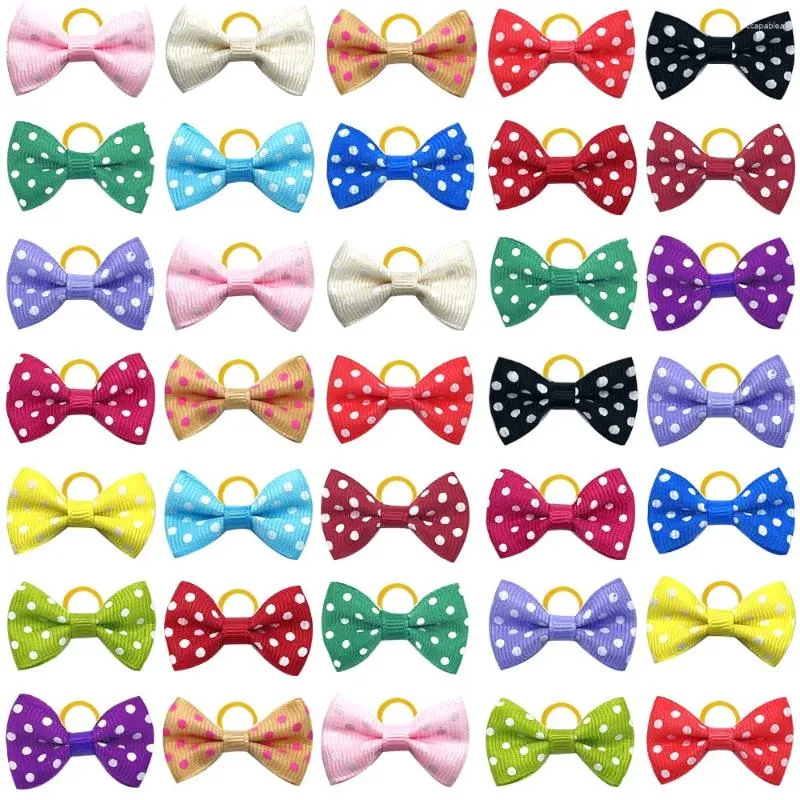 Dog Apparel 100pcs/lot Cut Pet Supplies Hair Bows Rubber Bands Accessories Grooming Products For Small Dogs