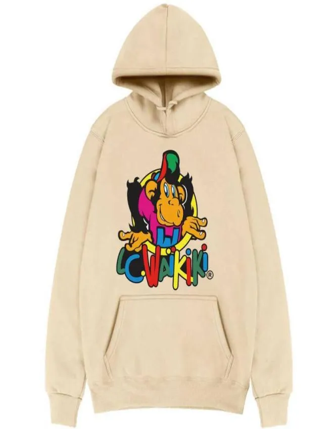 Men039s moletom moletons de moletons mole -macaco de macacote de rua LC Waikiki Monkey Merchandise Hooded Harajuku Funny Pattern Print Swe2059529