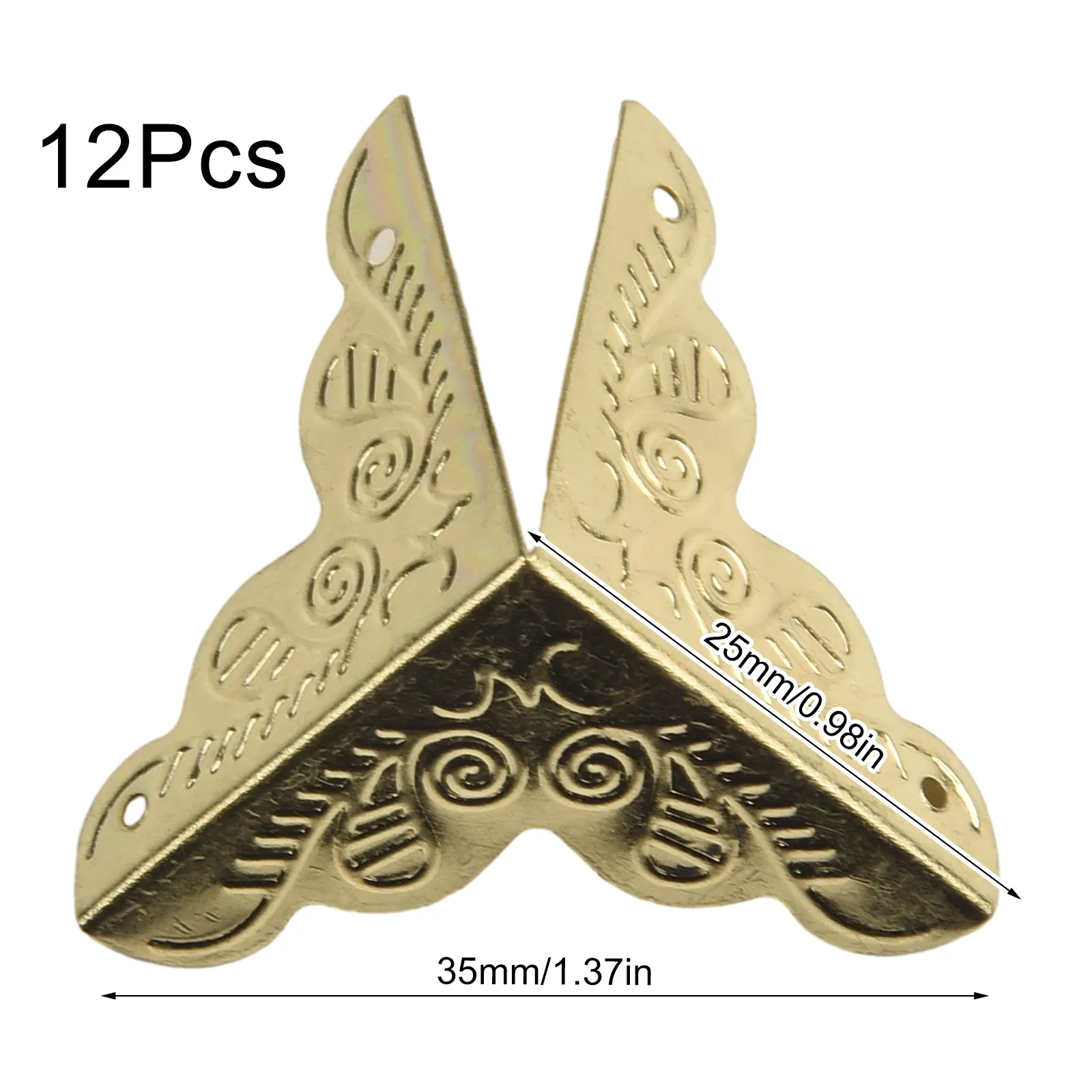 EBTOOLS Décor D'angle De Boîte 12 Pièces Style Antique Forme Creuse