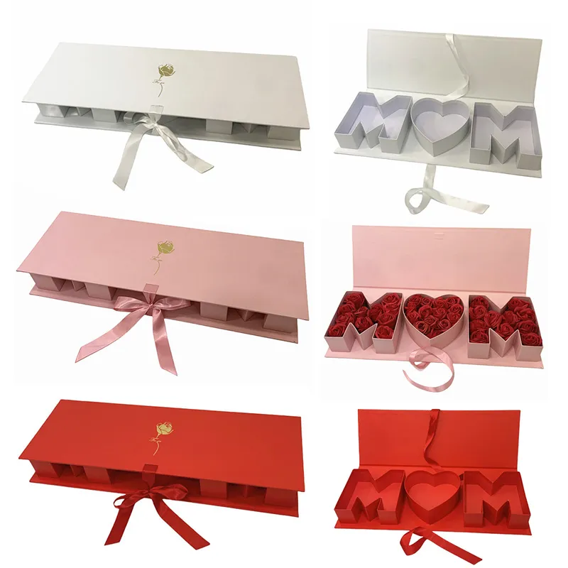 Creative Mothers Day MOM Fillable Letter Gift Boxes Flower Present ...