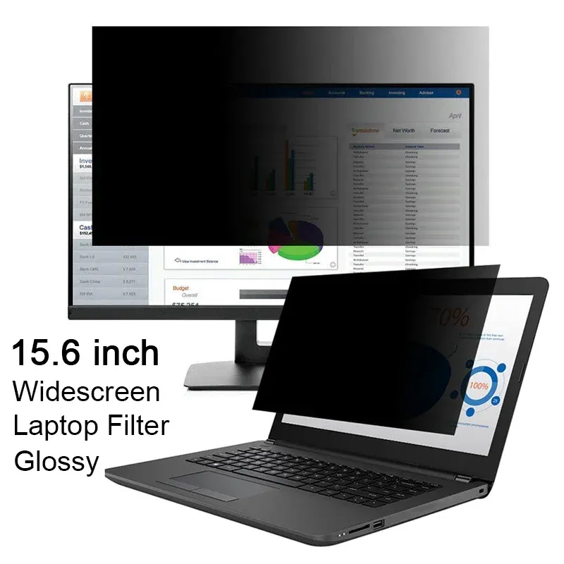 Filtres de 15,6 pouces (345 mm * 195 mm) Filtre de confidentialité pour 16: 9 ordinateur portable PC Antiglare Privacy Screen Protector Antipy Protective Film