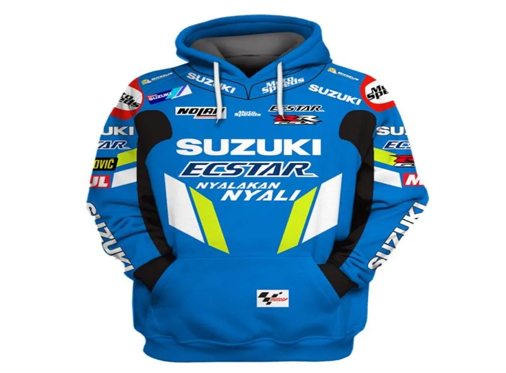 2019 Newmen039s Motorcycle Sweat à capuche Racing Motorcycle Riding Hoodie Jacket Suzuki Cross Zipper Sweatshirt Windbreaker Jack1436935