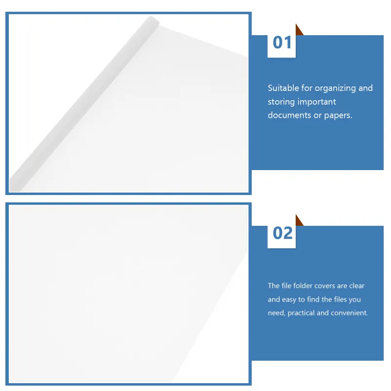 Transparent Folder Set Clear Plastic Document Folders With Sliding Bar ...
