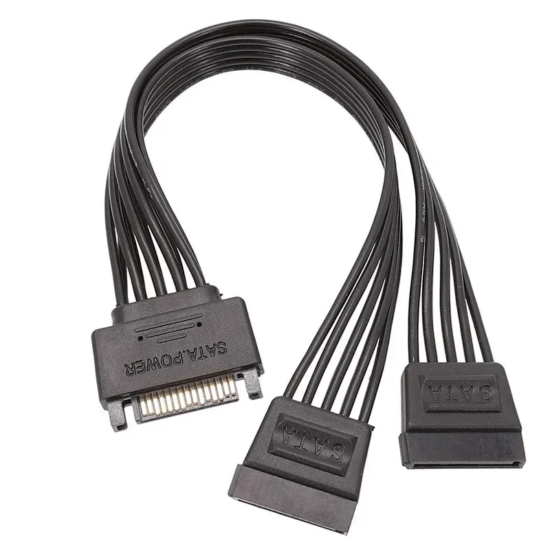 4 핀 18AWG 와이어 1 ~ 2/3/4/5- 포트 15pin SATA 스플리터 어댑터 변환기 전원 공급 장치 케이블 코드 컴퓨터 하드 드라이브