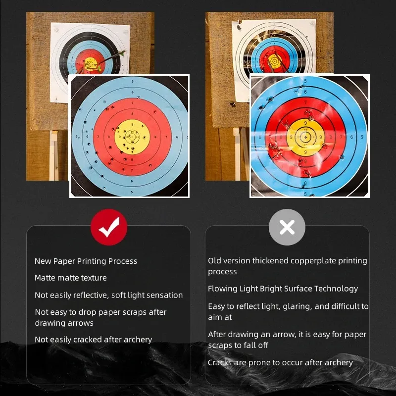 20-Pack Archery Target Papers With Wild Boar Pattern - 40x40cm Bow Shooting Practice Targets