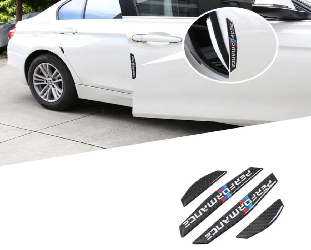 4pcs Porte de voiture Protecteur en fibre de carbone Carbon Stickers côté autocollants Car Anticollision Stripts Autocollant pour BMW E90 E46 F30 F10 X1 X3 X5 X6 GT Z7751544