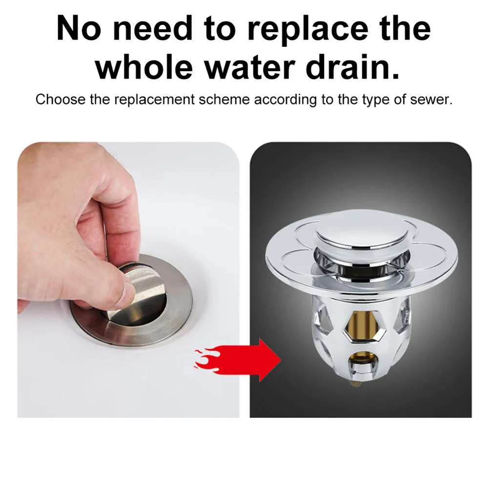 Bathroom cover shower drain with Bounce Core, Drain Stopper, Hair ...