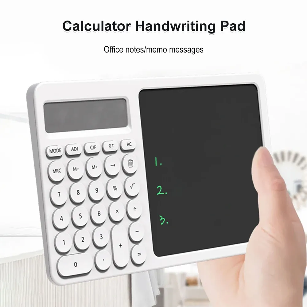 Calculadoras Calculadora de negócios portáteis LCD RECEBELAR Tablet Digital Drawing Plact Multifunction Calculator para escritório de material escolar