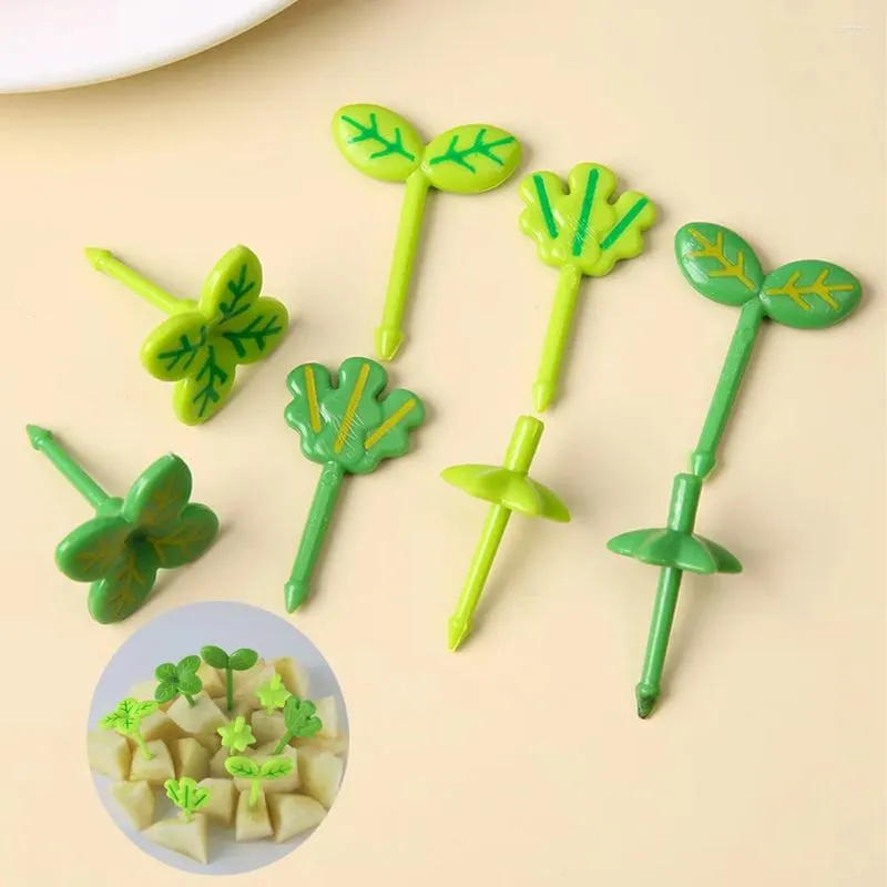 Forks Grade wielokrotnego użytku Słodki kształt rośliny owoce dzieci wybiera mini dzieci dekoracyjne wykałaczki warzywne