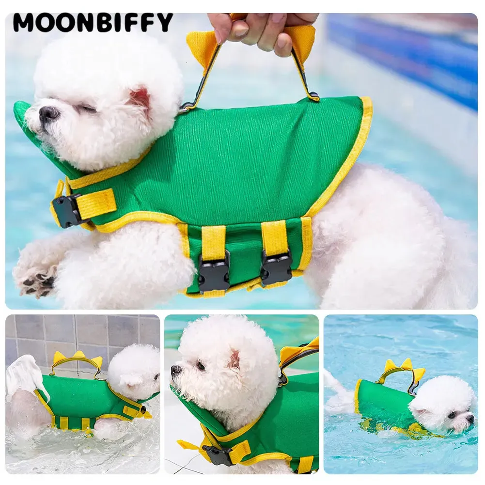 Cute Dog Life Jacket Sport Safety Rescue Vest Dog Clothes In Pool Adjustable Vests Puppy Float Swimming Suit for All Pet Dogs 240411