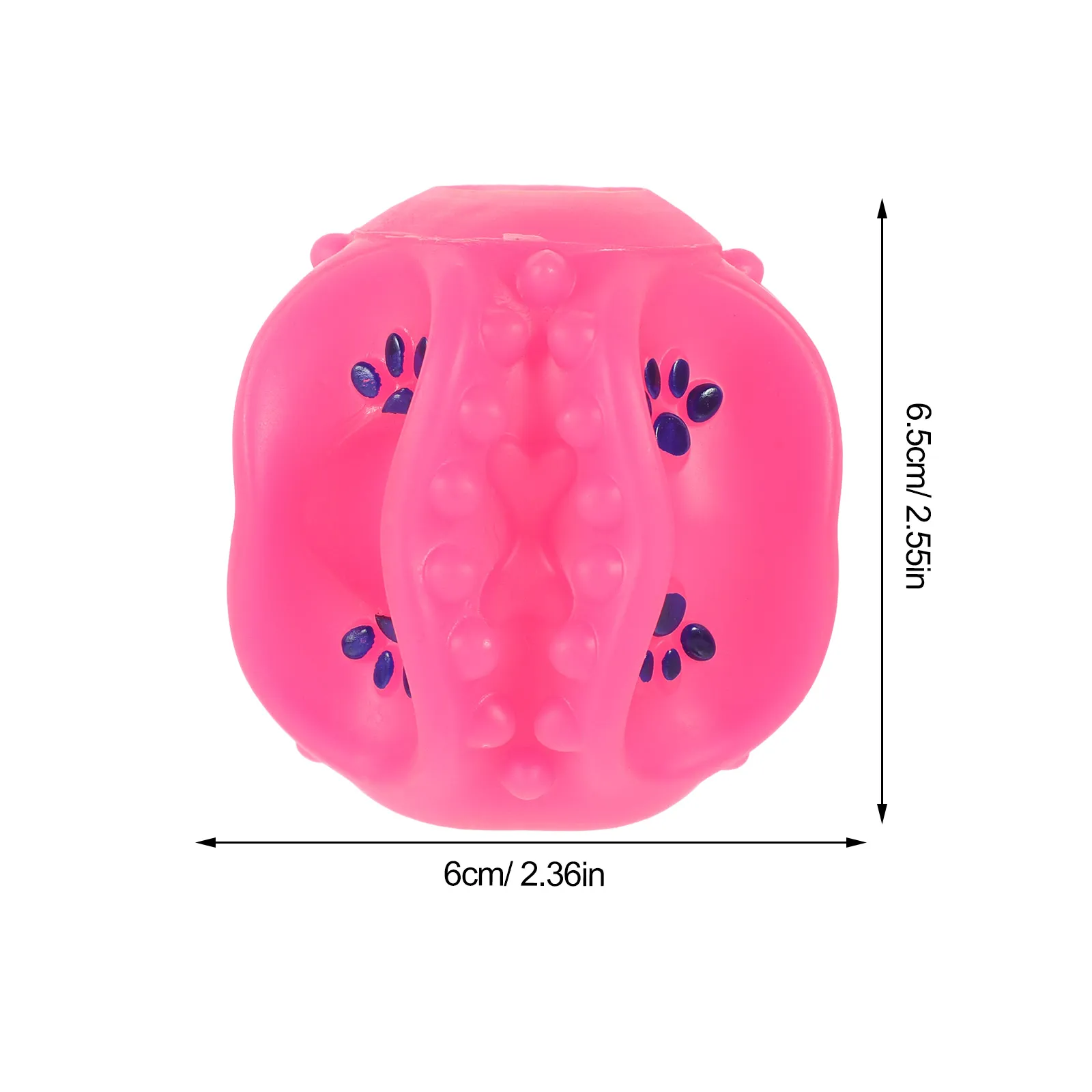 View of Interactive Plush Dog Treat Ball Squeaky Chew Toy & Food Dispenser for ...