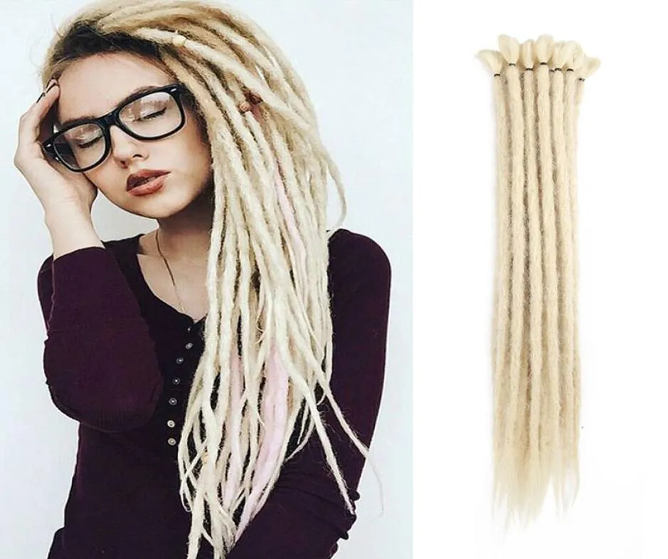 Jamaïque africain Dreadlocs 20inch Extension de cheveux à haute température Dreadlocks 5 Strandspack Pure Color Crochet Traids Synthet7183286