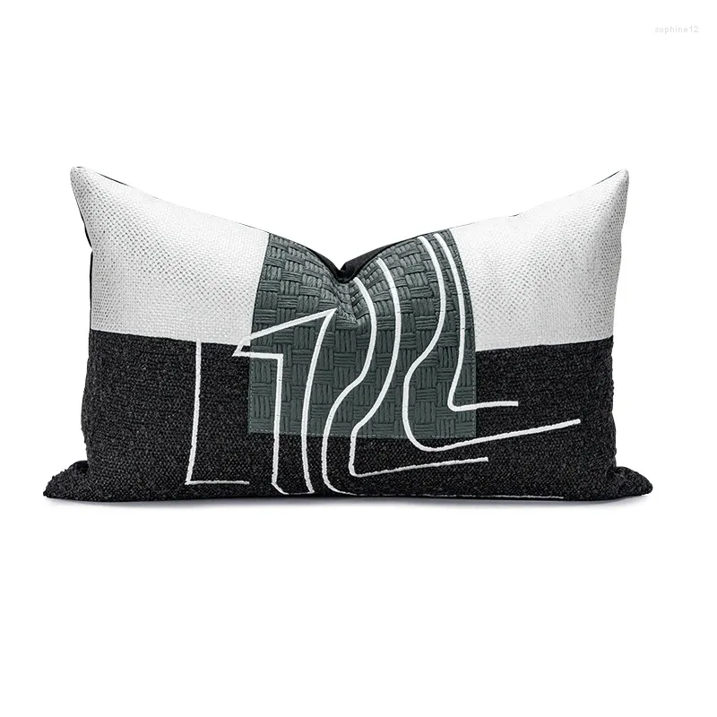 Pillow Decorative Ramadan Pillows For Living Room Seat Office Home Decor Embroidery White Striped Cover Patchwork