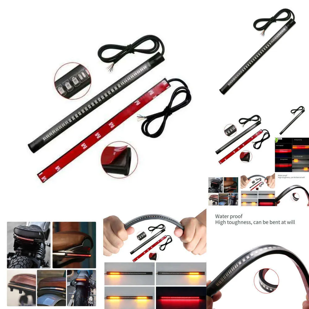 KEBIDUMEI 48SMD LED Motorcycle Handlebars DRL Flexible, Dustproof