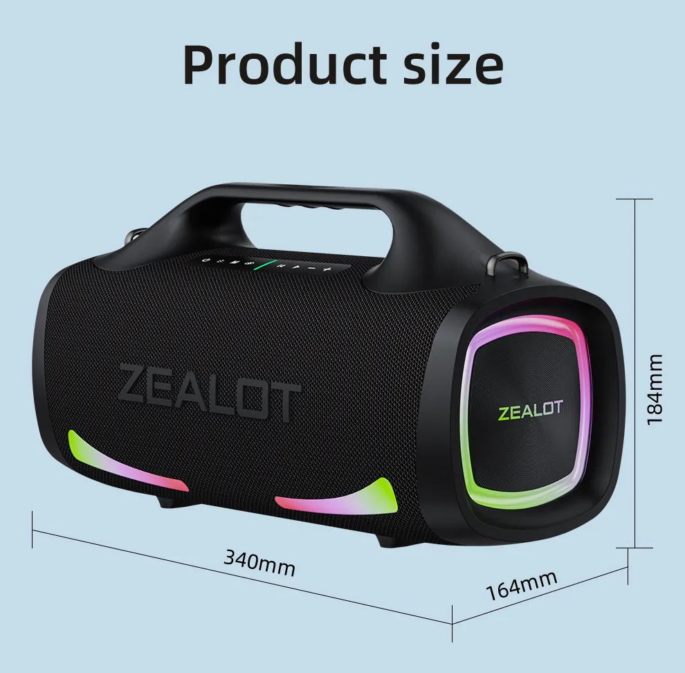 ZEALOT S79 100W ワイヤレススピーカー Zealot S79 100W Wireless speaker, Outdoor Portable Subwoofer