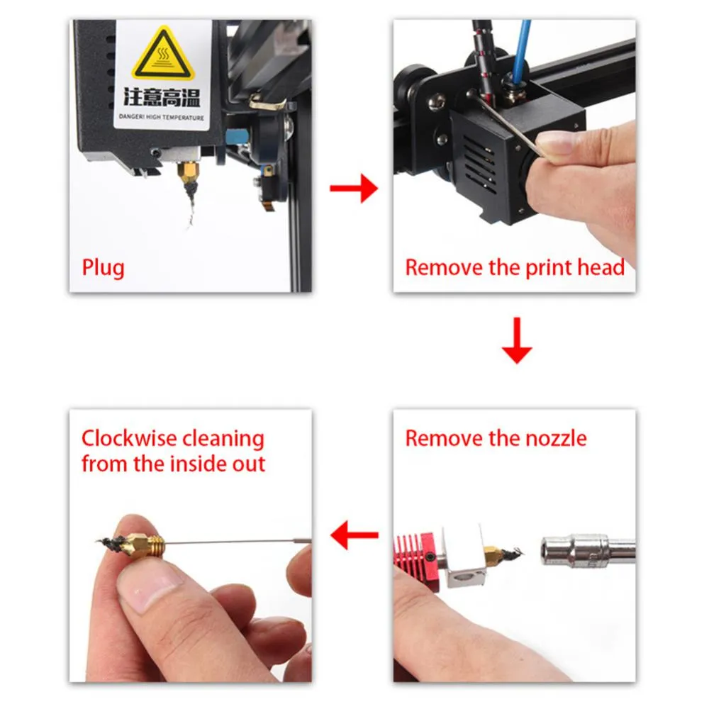 Kit Pulizia Ugelli Stampante 3D - 10 Aghi In Acciaio Inox Da 0.15 A 1.0mm - Foto 8
