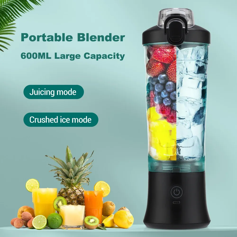 Juicers liquidificador portátil USB Viagem recarregável Juicer Copo Mini Mini Liquidadores Pessoais para Smoothies e Shakes Fruit suco misturador