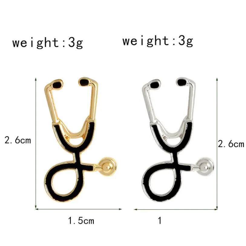 Pins, Brooches Nurse Doctor Stethoscope Enamel Brooch Pins Creative Lapel Badge For Women Men Girl Boy Jewelry Gift Drop Delivery Dhvir