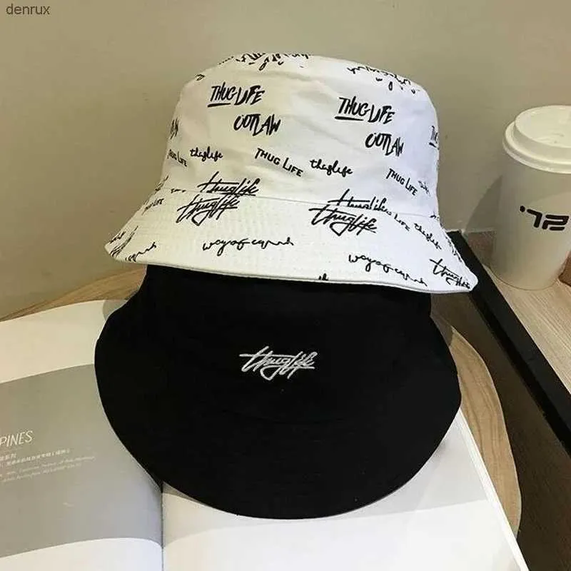 Wide Brim Hut Hucket Hut 2021 Neue doppelseitige Tragefischerhutfischermütze für Jungen/Mädchen Bob Femme Gorro Sommer Eimer Hats Frauen Herren Panama Hatl240413