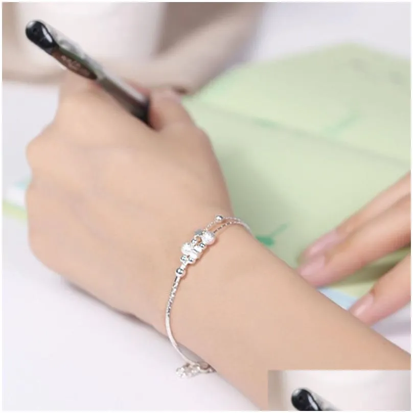 Charm Armband Ny lyx 925 Sier Women Chain Link Pendent Top Sale Friendship Armband Bangles Drop Leverans smycken Dhnek