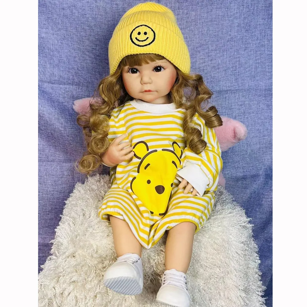 Reborn Full Silicone Baby Dolls Realistic Bebe Reborn Toys With Long ...