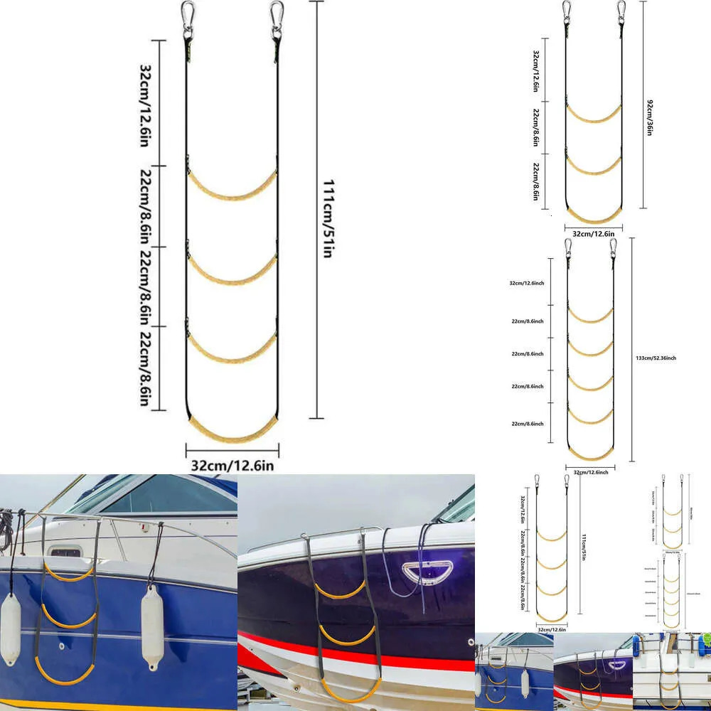 New Water Entertainment is Very Simple to Climb Folding Nylon Belt Ladder Rope for Iatable Boat Kayak Motorboat