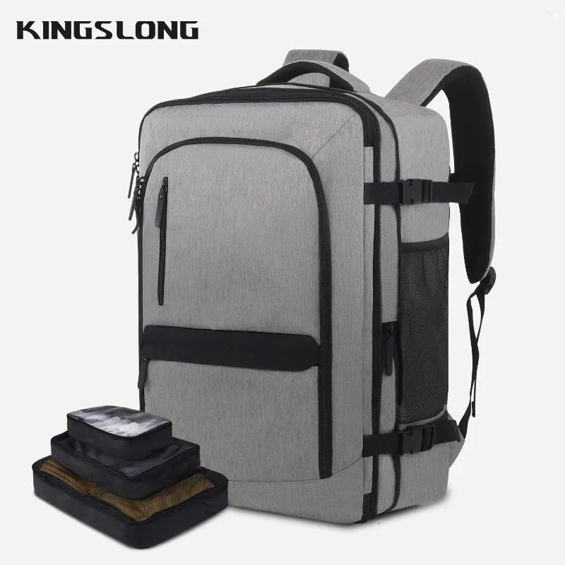 Backpack Kingslong 50 l großer Kapazität 20 Zoll Multifunktional Expandable Fly Carry On Travel Business Bags